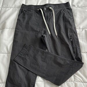 Vuori Men's Dark Gray Cargo Jogger Pants with Drawstring